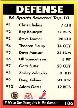 1994 EA Sports NHL '94 #186 Defense Back