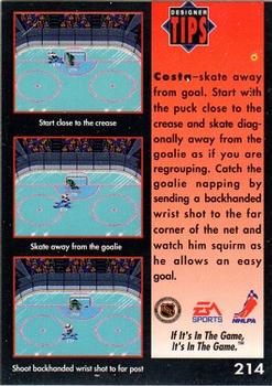 1994 EA Sports NHL '94 #214 The Costa Back
