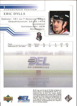 2001-02 Upper Deck DEL (German) #3 Eric Dylla Back