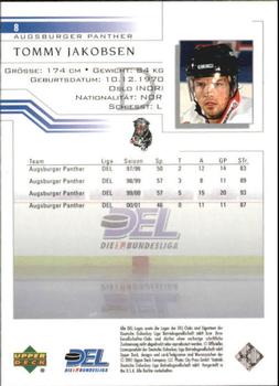 2001-02 Upper Deck DEL (German) #8 Tommy Jakobsen Back