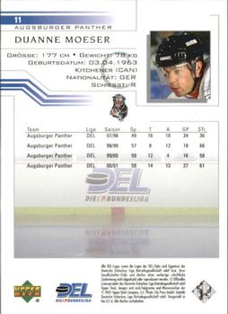 2001-02 Upper Deck DEL (German) #11 Duane Moeser Back