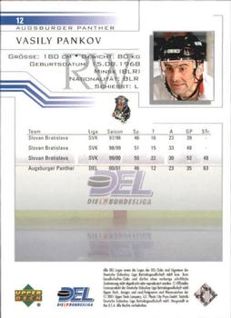 2001-02 Upper Deck DEL (German) #12 Vasili Pankov Back