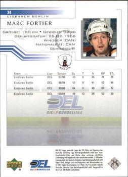 2001-02 Upper Deck DEL (German) #34 Marc Fortier Back