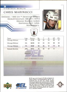 2001-02 Upper Deck DEL (German) #38 Chris Marinucci Back