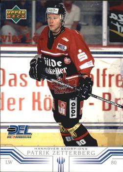 2001-02 Upper Deck DEL (German) #105 Patrik Zetterberg Front
