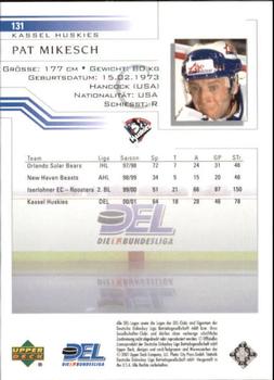 2001-02 Upper Deck DEL (German) #131 Pat Mikesch Back