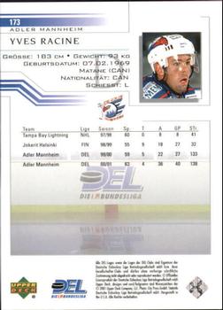 2001-02 Upper Deck DEL (German) #173 Yves Racine Back