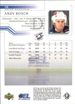 2001-02 Upper Deck DEL (German) #175 Andy Roach Back