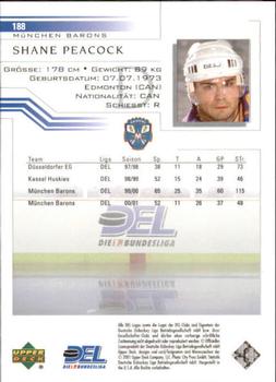 2001-02 Upper Deck DEL (German) #188 Shane Peacock Back