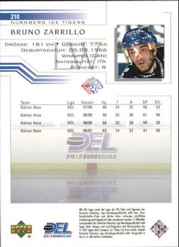 2001-02 Upper Deck DEL (German) #210 Bruno Zarrillo Back