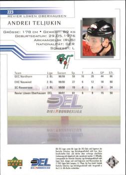 2001-02 Upper Deck DEL (German) #223 Andrej Teljukin Back