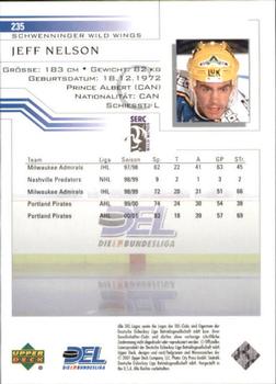 2001-02 Upper Deck DEL (German) #235 Jeff Nelson Back