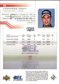 2001-02 Upper Deck DEL (German) #248 Leonardo Conti Back