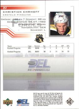 2001-02 Upper Deck DEL (German) #257 Christian Ehrhoff Back