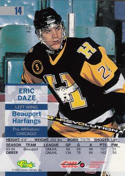 1995 Classic Images #14 Eric Daze Back