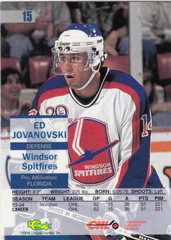 Ed Jovanovski 14 Windsor Spitfires Blue Hockey Jersey — BORIZ