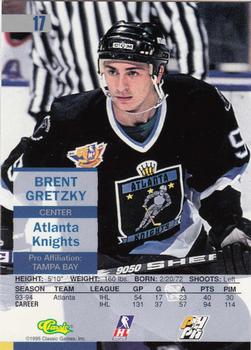 1995 Classic Images #17 Brent Gretzky Back