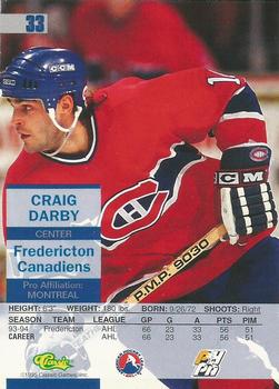 1995 Classic Images #33 Craig Darby Back