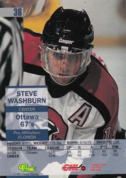 1995 Classic Images #36 Steve Washburn Back