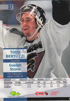 1995 Classic Images #37 Todd Bertuzzi Back