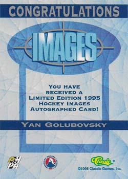 1995 Classic Images - Autographs #NNO Yan Golubovsky Back