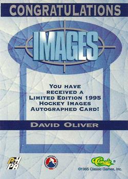 1995 Classic Images - Autographs #NNO David Oliver Back