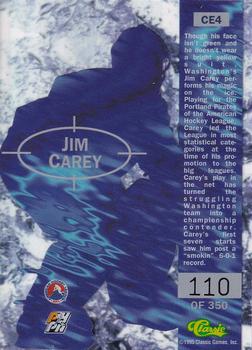 1995 Classic Images - Clear Excitement #CE4 Jim Carey  Back