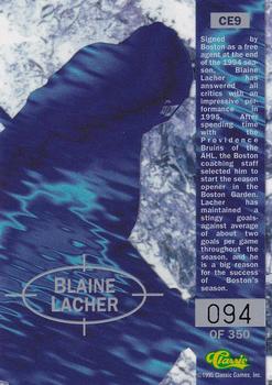 1995 Classic Images - Clear Excitement #CE9 Blaine Lacher  Back