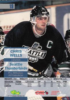 1995 Classic Images - Gold #19 Chris Wells  Back