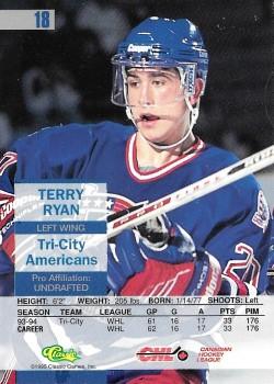 1995 Classic Images - Gold #18 Terry Ryan  Back