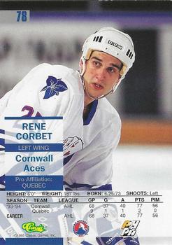 1995 Classic Images - Gold #78 Rene Corbet  Back