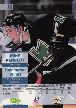 1995 Classic Images - Gold #73 Mike Kennedy  Back