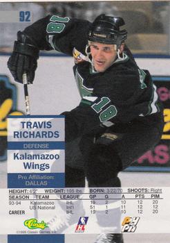 1995 Classic Images - Gold #92 Travis Richards  Back