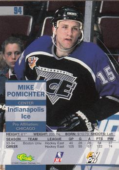 1995 Classic Images - Gold #94 Mike Pomichter  Back