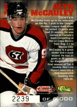 1994-95 Classic - Draft Prospects #DP5 Alyn McCauley  Back