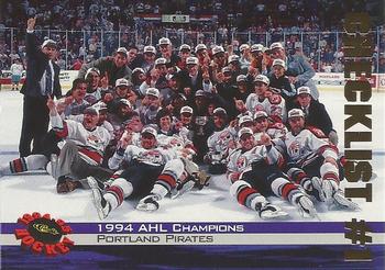 1994-95 Classic - Gold #23 1994 AHL Champions: Portland Pirates Front