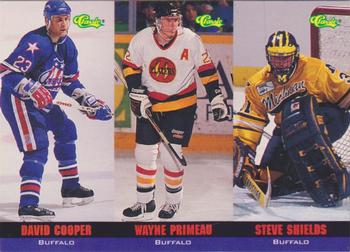 1994-95 Classic - Tri-Cards #T7 / T8 / T9 David Cooper / Wayne Primeau / Steve Shields Front