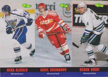 1994-95 Classic - Tri-Cards #T76 / T77 / T78 Mika Alatalo / Ravil Gusmanov / Deron Quint Front