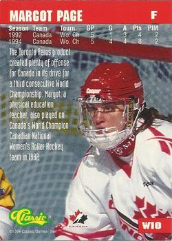 1994-95 Classic - Women of Hockey #W10 Margot Page Back