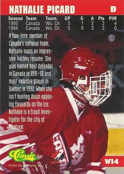 1994-95 Classic - Women of Hockey #W14 Nathalie Picard Back