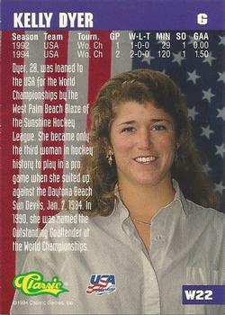 1994-95 Classic - Women of Hockey #W22 Kelly Dyer Back
