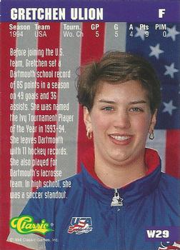 1994-95 Classic - Women of Hockey #W29 Gretchen Ulion Back