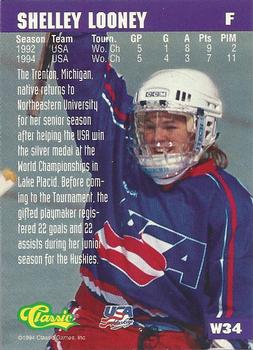 1994-95 Classic - Women of Hockey #W34 Shelley Looney Back