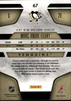 2011-12 Panini Certified #67 Marc-Andre Fleury Back