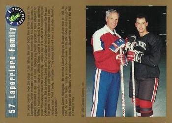 1992 Classic Draft Picks #57 Laperriere Family Back