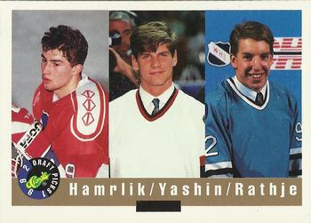 1992 Classic Draft Picks #60 Roman Hamrlik / Alexei Yashin / Mike Rathje Front