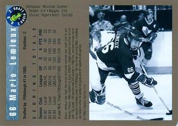 1992 Classic Draft Picks #66 Mario Lemieux Back