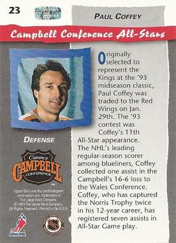 1992-93 Upper Deck All-Star Locker Series #23 Paul Coffey Back