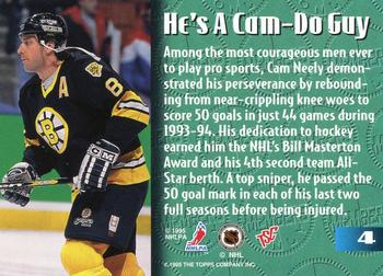 1995 Stadium Club Members Only 50 #4 Cam Neely Back