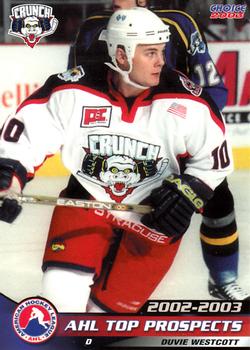 2002-03 Choice AHL Top Prospects #44 Duvie Westcott Front